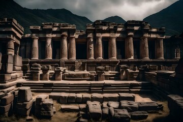 Obraz premium archaeological site country wallpaper and background generated by AI