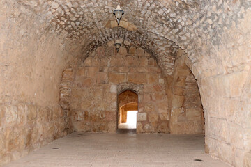Fototapeta na wymiar An old historical castle - Ancient Ajloun castle in Jordan (Islamic Arabic history)