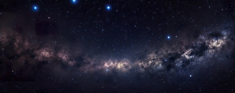 a photo of very dark starry night space taken from James Webb Space Telescope, night sky, dark black and dark blue tone, nebula, AI Generative