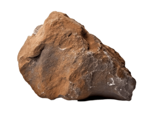 Rock stone boulder isolated on transparent background. PNG file, cut out.