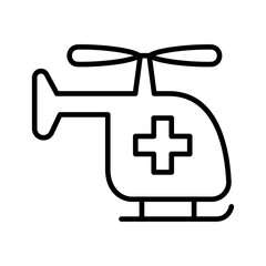 Medical helicopter icon