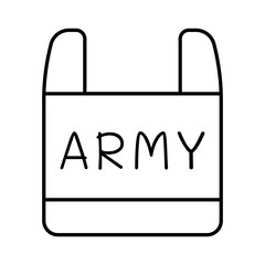 Bulletproof vest icon