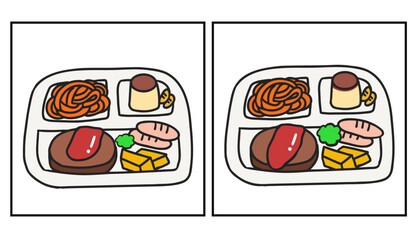 間違い探し　お子様ランチ