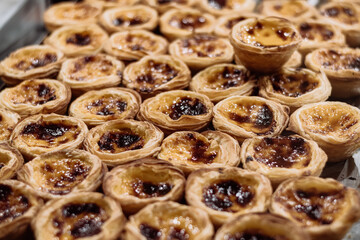 Pastel de nata, street food, St. John's summer evening, Porto, Portugal