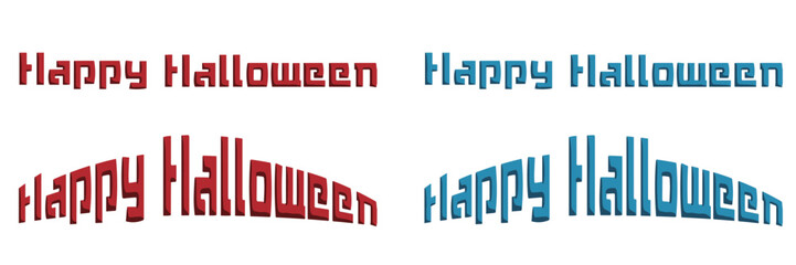 Happy Halloweenの文字の素材セット