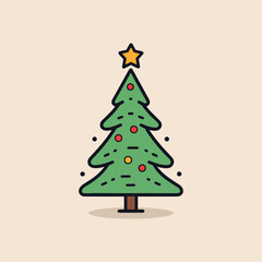Whimsical Wonderland Green Christmas Tree Icon
