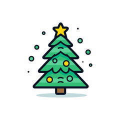 Jubilant Pine Green Christmas Tree Icon