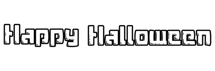 Happy Halloweenの文字の素材