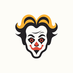 Sinister Joker Flat Icon, halloween icon
