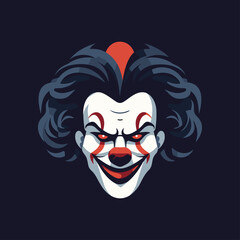 Diabolical Joker Flat Icon, halloween icon