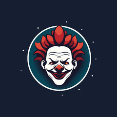 Malevolent Joker Flat Icon, halloween icon