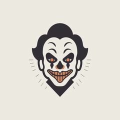 Psycho Joker Flat Icon, halloween icon