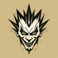 Diabolic Jester Flat Icon, halloween icon