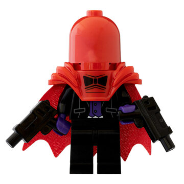 Dortmund - Deutschland 6. Juli 2023 Lego Minifigure Red Hood mit Waffen