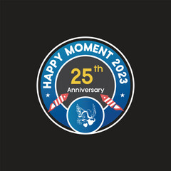 An anniversary emblem design template