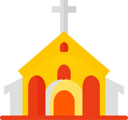 Church building line icon, outline vector sign, linear pictogram  logo
