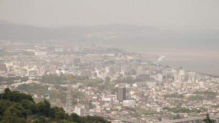 Obraz premium 石垣城山からの小田原市街