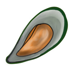 Sea mussel painting 