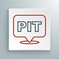 Line Pit stop icon isolated on white background. Colorful outline concept. Vector