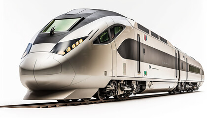 Obraz na płótnie Canvas ai generated illustration smart modern speed bullet train