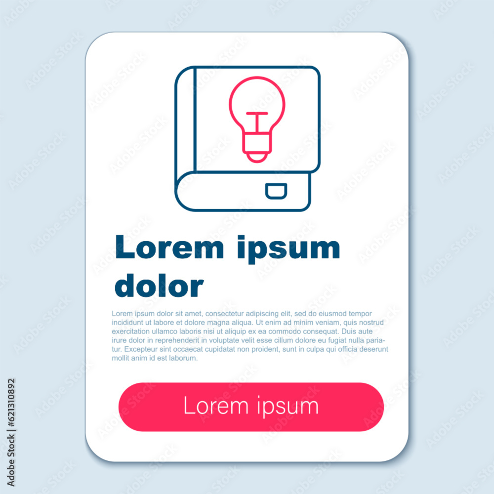 Poster line user manual icon isolated on grey background. user guide book. instruction sign. read before us