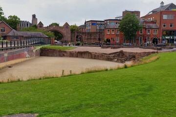 The ruins of the Roman amphitheater in Chester