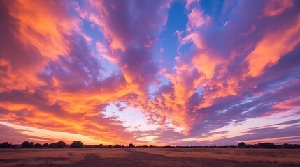 Fototapeta na wymiar Majestic 4K time-lapse: stunning sunrise/sunset landscape with moving clouds - Nature's breathtaking light show - sunset on the beach, Generative AI
