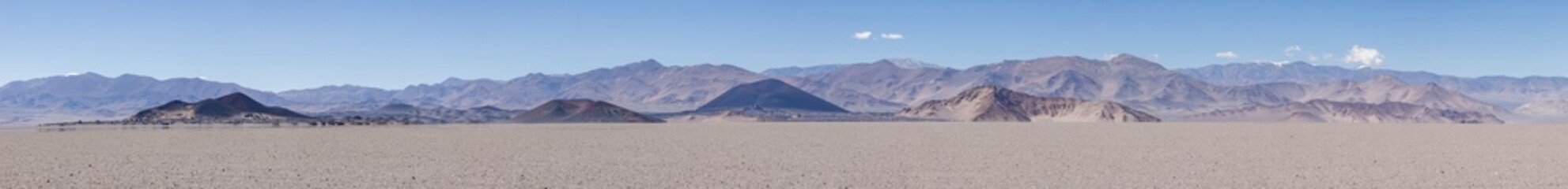 Off road adventure in the deserted and bizarre, but beautiful highlands of northern Argentina, South America - traveling and exploring the Puna - Panorama