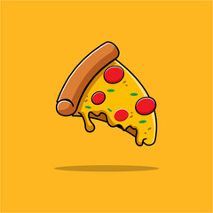 pizza illustratition logo