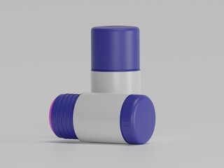 Deodorant 3d illustration with white background   