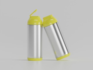 Sports water bottle 3d illustration with white background 