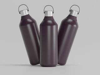 Sports water bottle 3d illustration with white background 