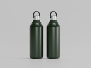 Sports water bottle 3d illustration with white background 