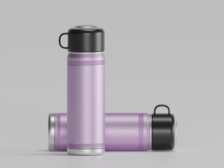 Sports water bottle 3d illustration with white background 