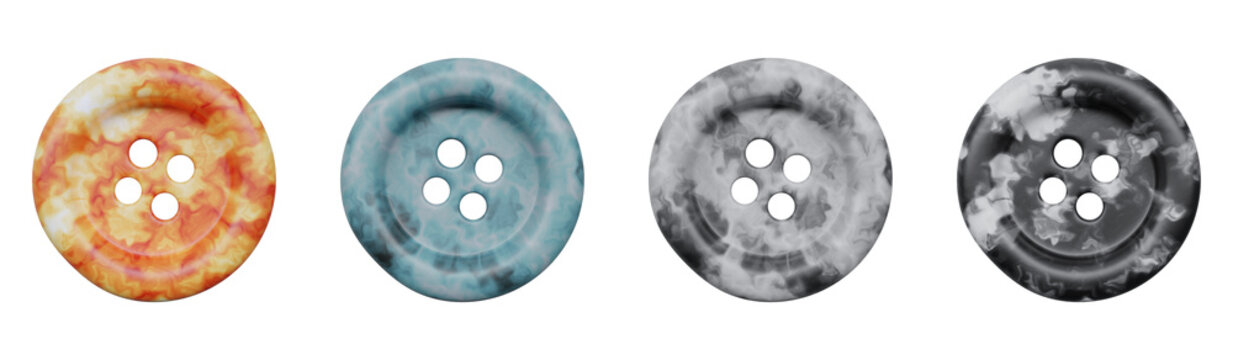 clasper button 3d set	