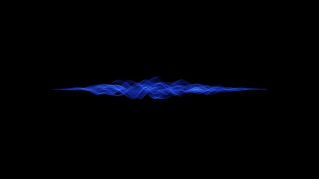 Blue pulse magic wave animation, alpha channel