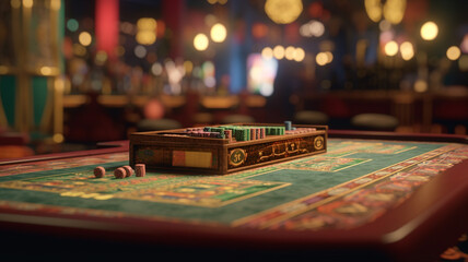 Casino table, abstract, roulette