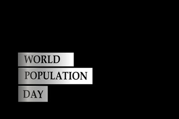 World population day - text as lower third