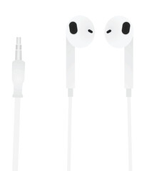 White ear phones. vector illustration