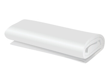 White hotel towel. vector illustration