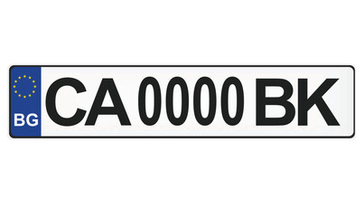 Fototapeta premium Bulgarian car plates. vector illustration