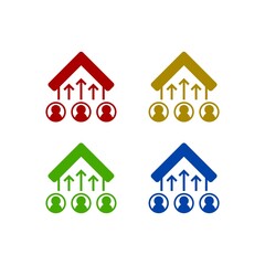 Residents icon with a house set