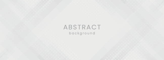Abstract white geometric background. Template banner with minimalist style.