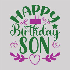 Fototapeta premium Birthday Love T-shirt Design, SVG Design