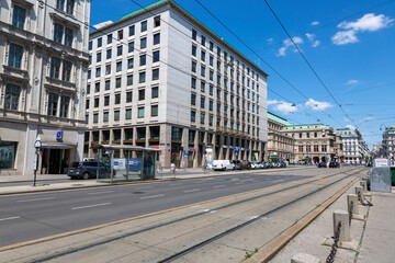 View of the Kurtnerstrasse in the center of Vienna