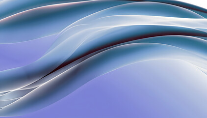 Fototapeta premium Light Silk Waves, AI Generative 
