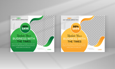 Modern Business Google Ads Banner Design Vector Template for Social Media and Websites
