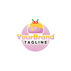 Ice cream brand logo design.