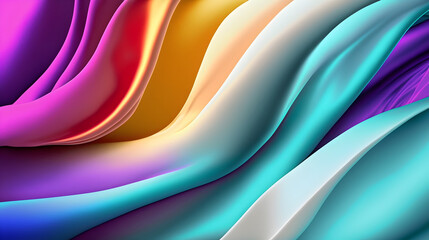 Light Silk Waves, AI Generative 