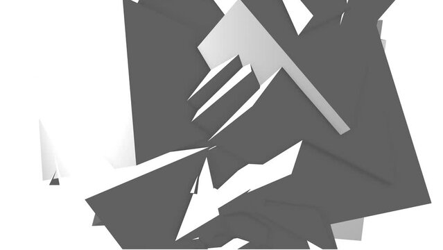 Abstract white color geometric block striped background